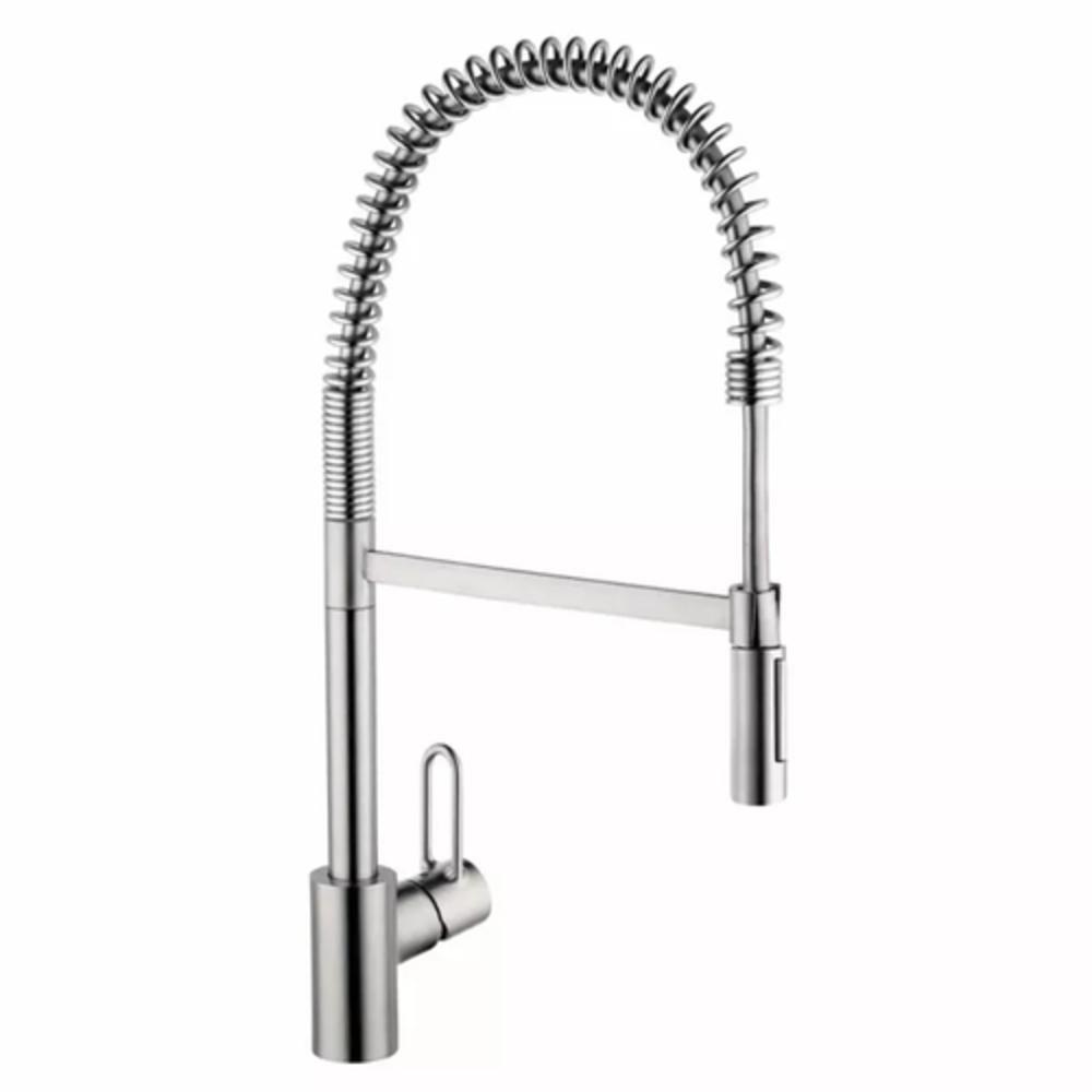 Hansgrohe Talis Single Handle Kitchen Faucet in Steel Optic
