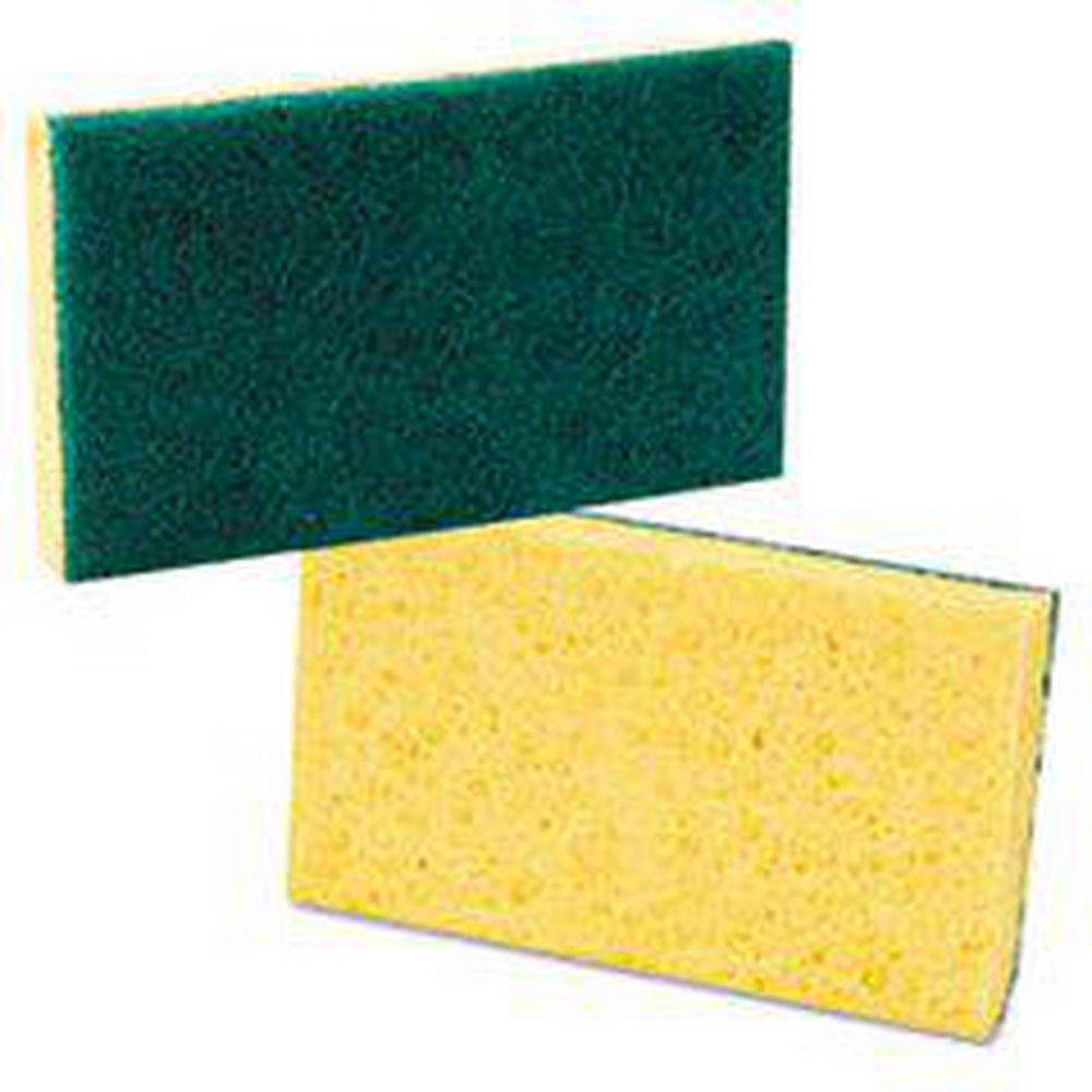 Boardwalk® Boardwalk® 6-1/10 x 3-3/5 in. Scouring Sponge with Green Scour Pad (Case of 20)
