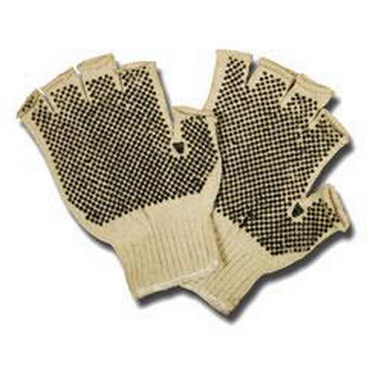 L Size PVC and Polyester Gloves in Natural