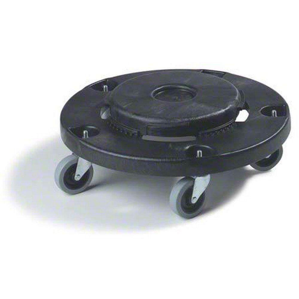 Carlisle Bronco™ 5 in. 250 lb. Polypropylene Round Container Dolly in Black