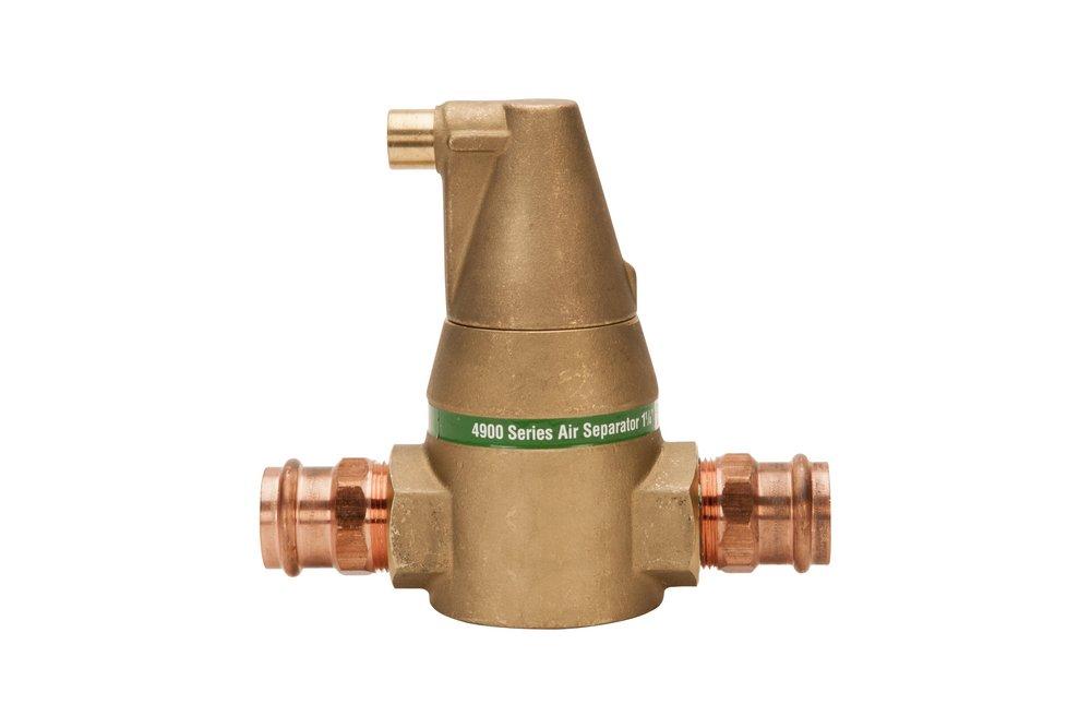Taco Vortech® 1/2 in. Brass Press In-Line Air Separator