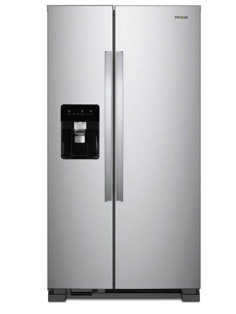 25 cu. ft. Side-By-Side Refrigerator in Monochromatic Stainless Steel