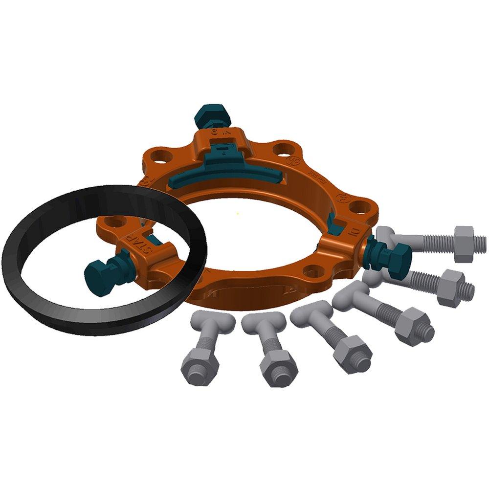 Star Pipe Products StarGrip® Series 4000 12 in. Mechanical Joint Ductile Iron and PVC Restraint with Accessories