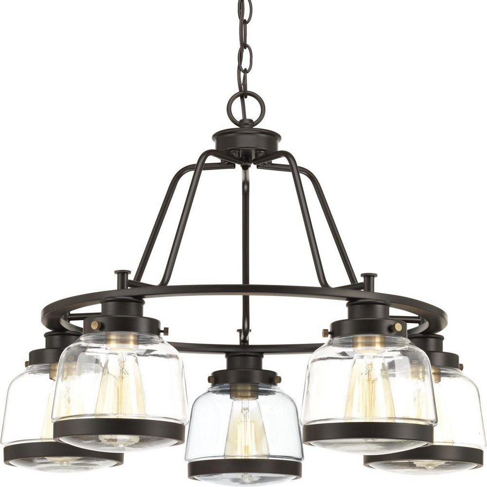 Progress Lighting Judson 75W 5-Light Medium E-26 Incandescent Chandelier in Antique Bronze