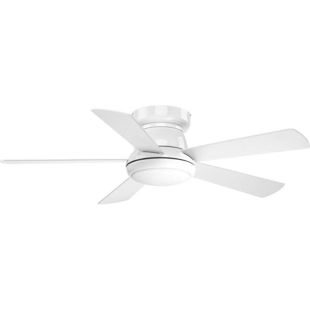 Progress Lighting Vox 52 in. 5-Blade Ceiling Fan with LED Light in White