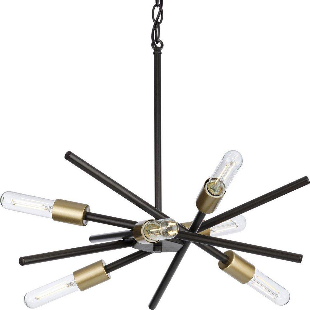 Progress Lighting Astra 60W 6-Light Medium E-26 Incandescent Chandelier in Antique Bronze