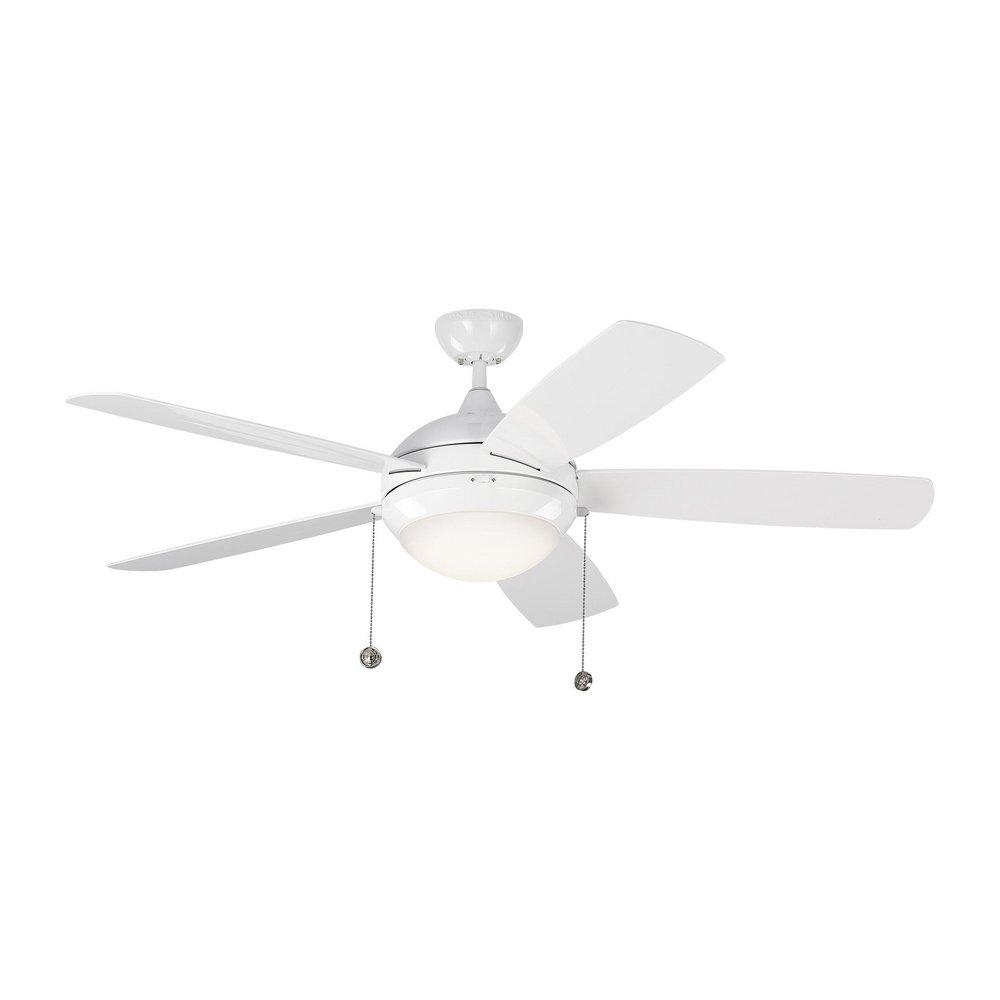 Visual Comfort & Co. Fan Discus 52 in. 60W 1-Light LED Ceiling Fan in White