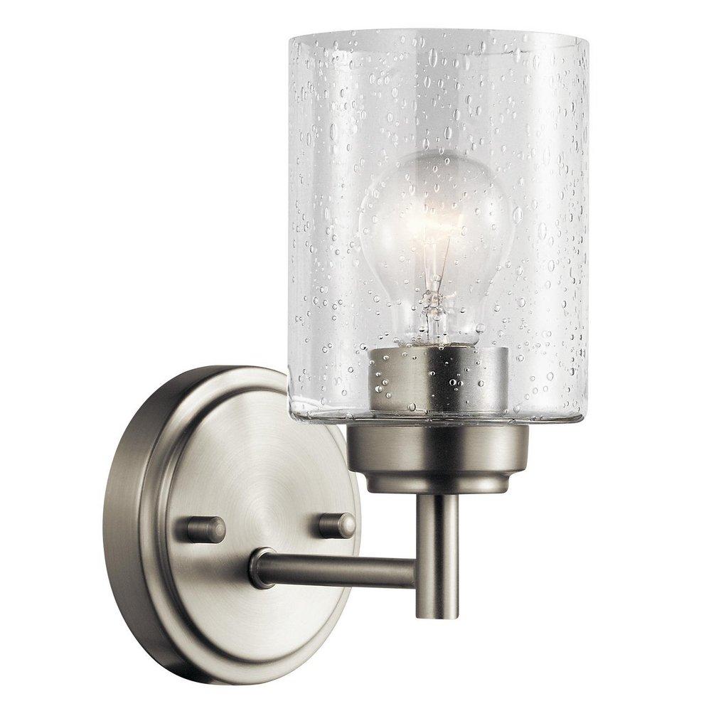 Kichler Lighting Winslow™ 60W 1-Light Medium E-26 Incandescent Wall Sconce in Brushed Nickel