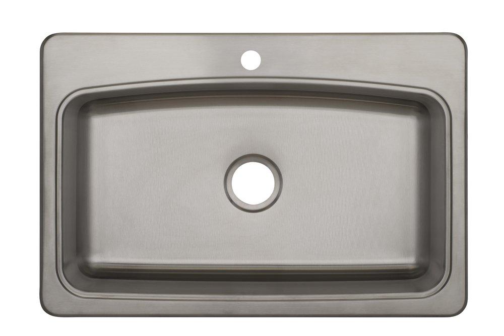PROFLO® Bealeton 33 x 22 in. Stainless Steel Single Bowl Drop-in Kitchen Sink