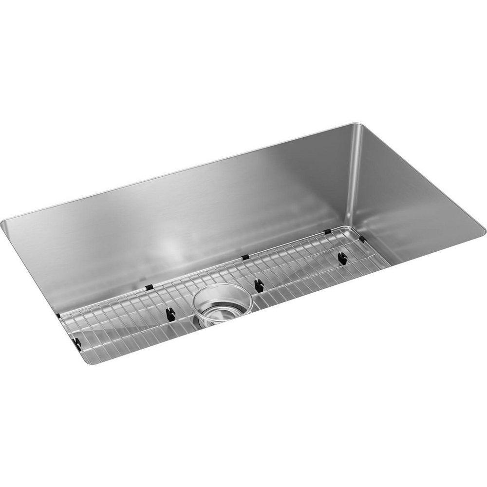 Elkay Crosstown® 32-1/2 in. Undermount Stainless Steel Single Bowl Kitchen Sink in Polished Satin