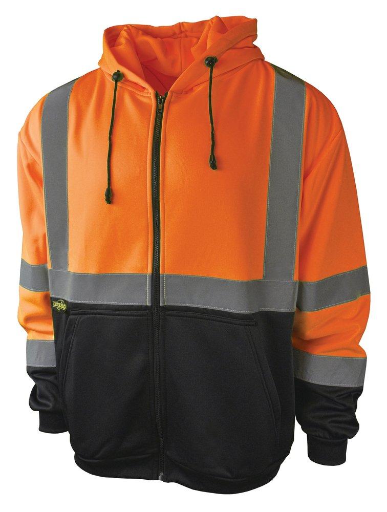 Radians Radwear™ XXL Size Polyester Sweatshirt with Zipper in Hi-Viz Orange