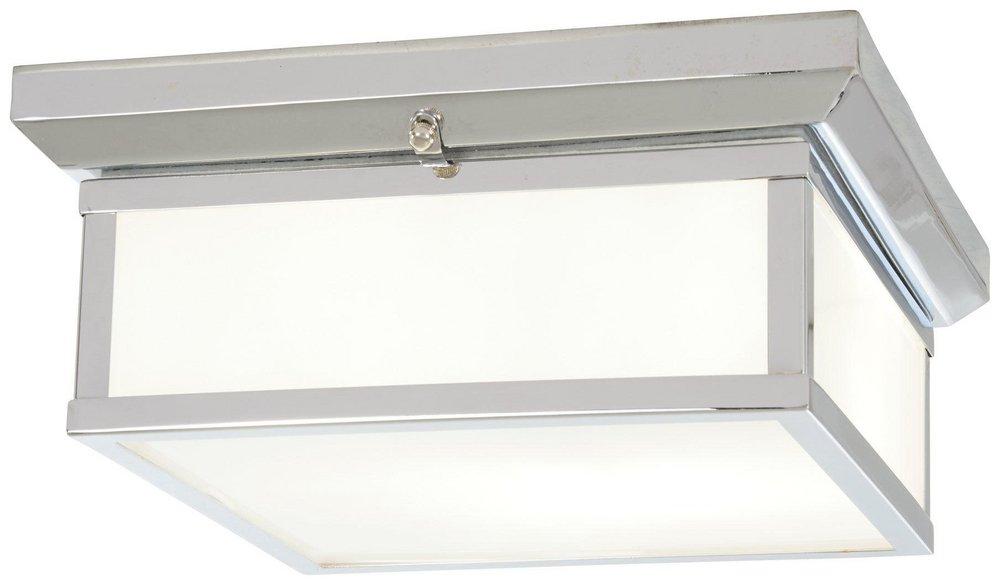 Minka Lavery Daventry 13 in. 2-Light Flush Mount Ceiling Fixture in Chrome