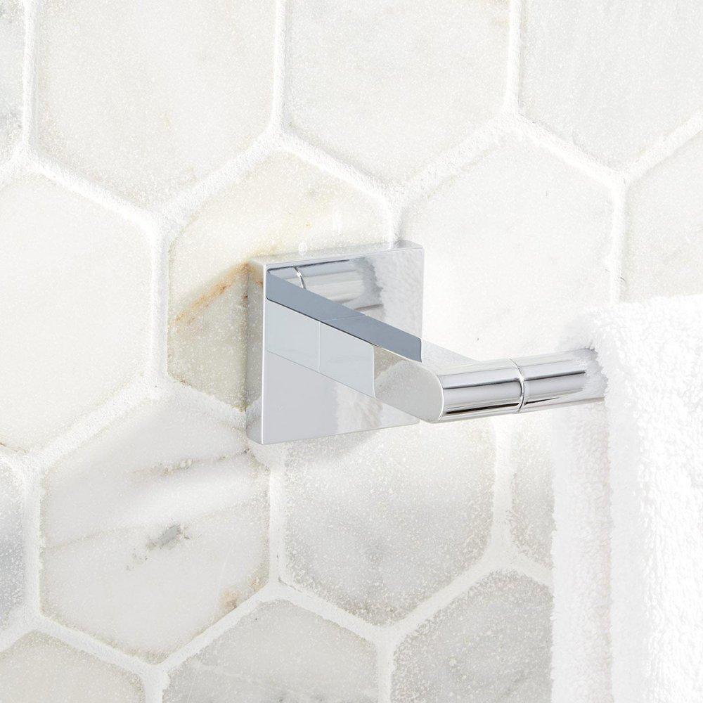 Signature Hardware Hibiscus 24 in. Towel Bar in Polished Chrome