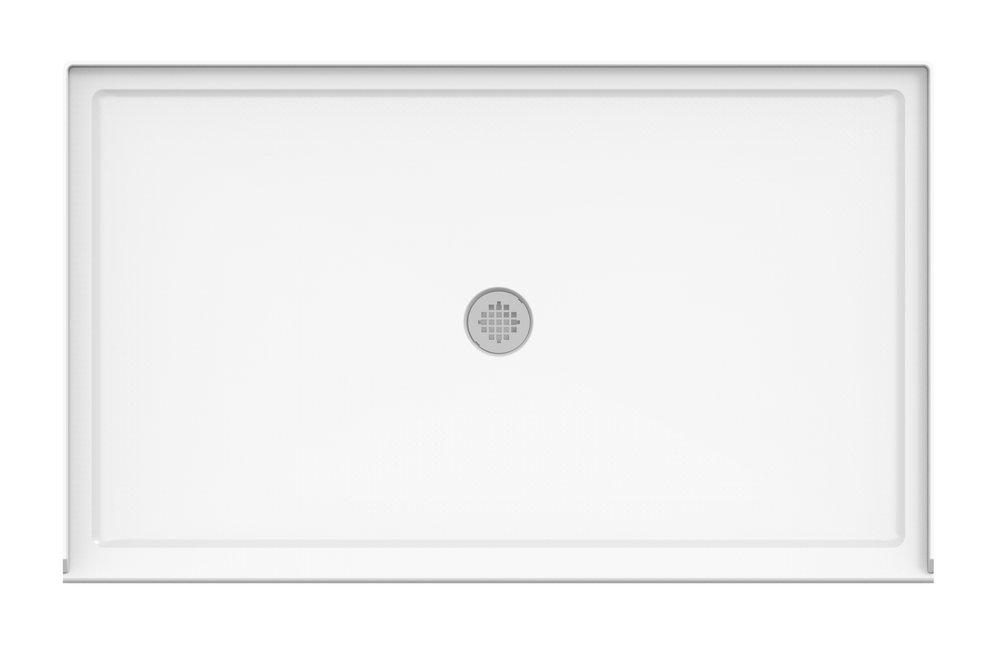 JACUZZI® Catalina™ 60 in. x 36 in. Shower Base with Center Drain in White