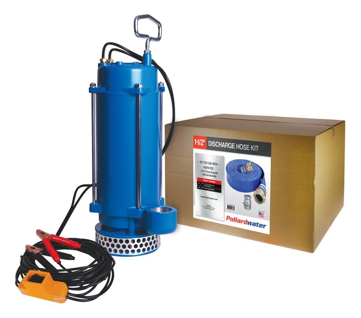 Warren Rupp PortaPump® 1-1/2 in. NPT 1/3 hp 12V Submersible Dewatering Pump with 25 ft. Hose