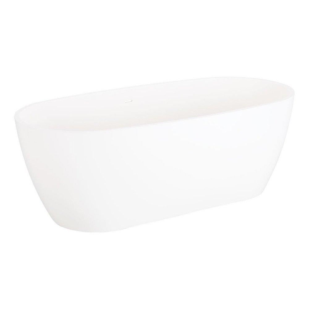 Signature Hardware Ocala 59 x 32 in. Freestanding Bathtub wtih Center Drain in White
