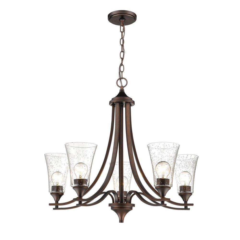 Millennium Lighting Natalie 5-Light Chandelier Ceiling Light in Rubbed Bronze