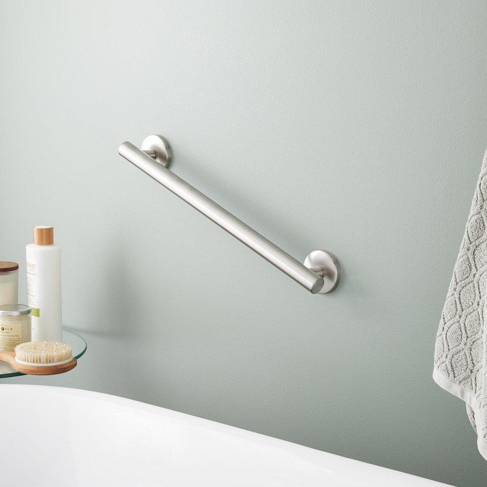 Signature Hardware Contemporary 1-1/4 x 18 in. Grab Bar in Brushed Nickel