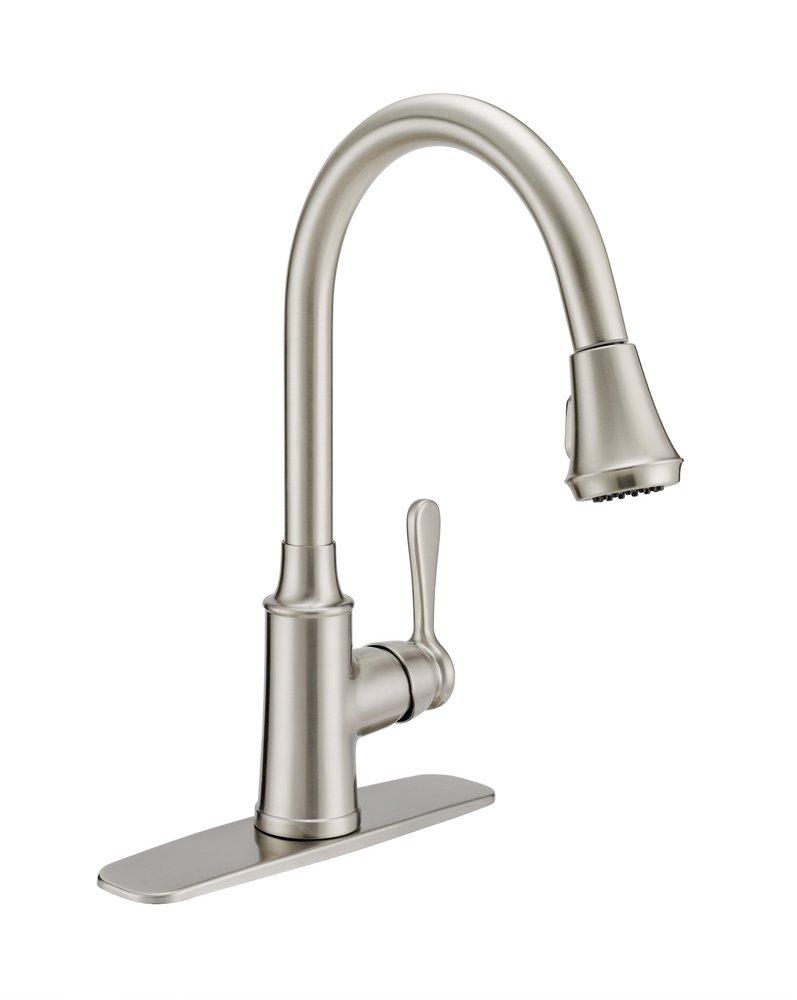 PROFLO® Malden Single Handle Pull Down Kitchen Faucet in Brushed Nickel