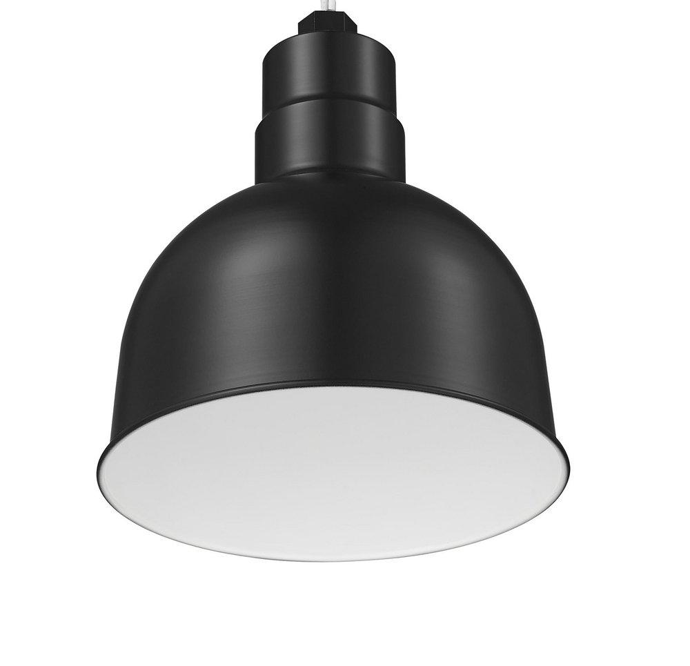 Millennium Lighting R Series 1-Light Stem Hung Deep Bowl Shade in Satin Black