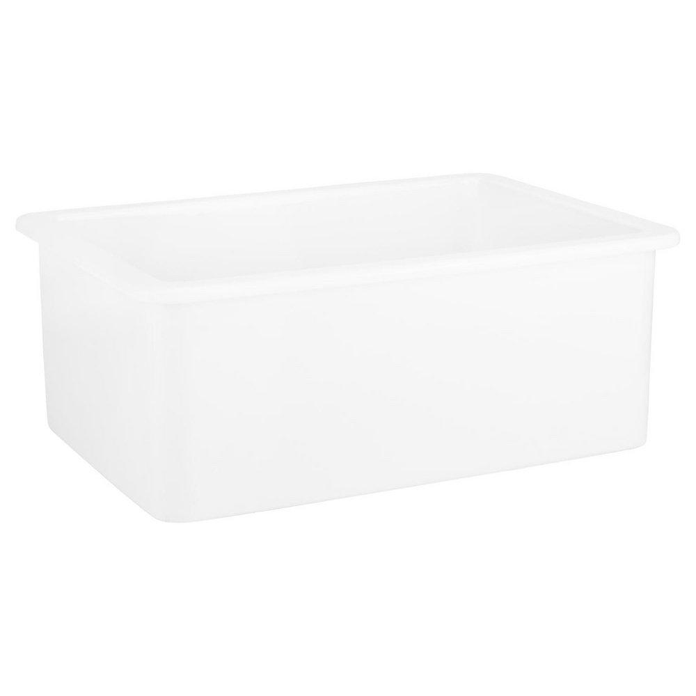 Signature Hardware Derin 27 in. Undermount Fireclay Single Bowl Kitchen Sink in White