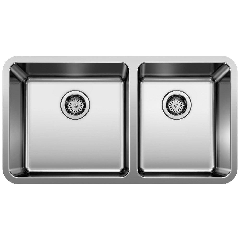BLANCO Formera 33 in. Undermount Stainless Steel Double Bowl Kitchen Sink
