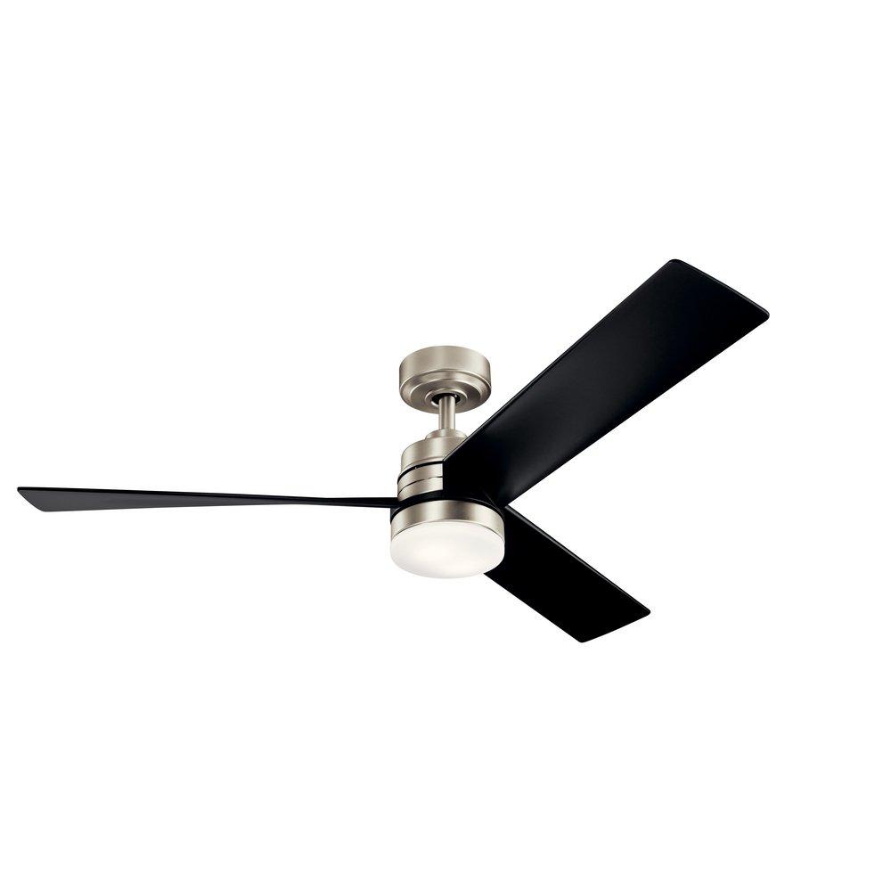 Kichler Lighting Spyn 63W 1-Light 3-Blade LED Ceiling Fan in Brushed Nickel