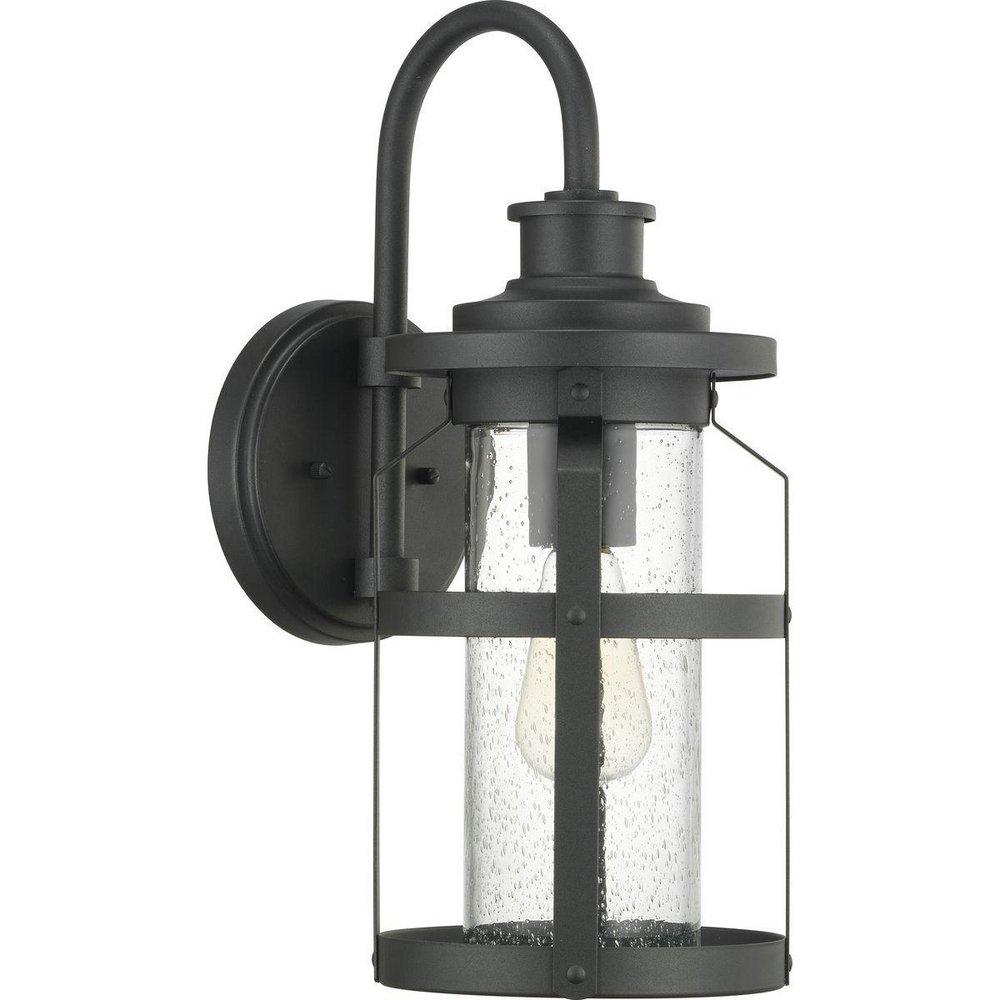 Progress Lighting Haslett 1-Light 100W Medium E-26 Incandescent 18in. Outdoor Wall Sconce in Black