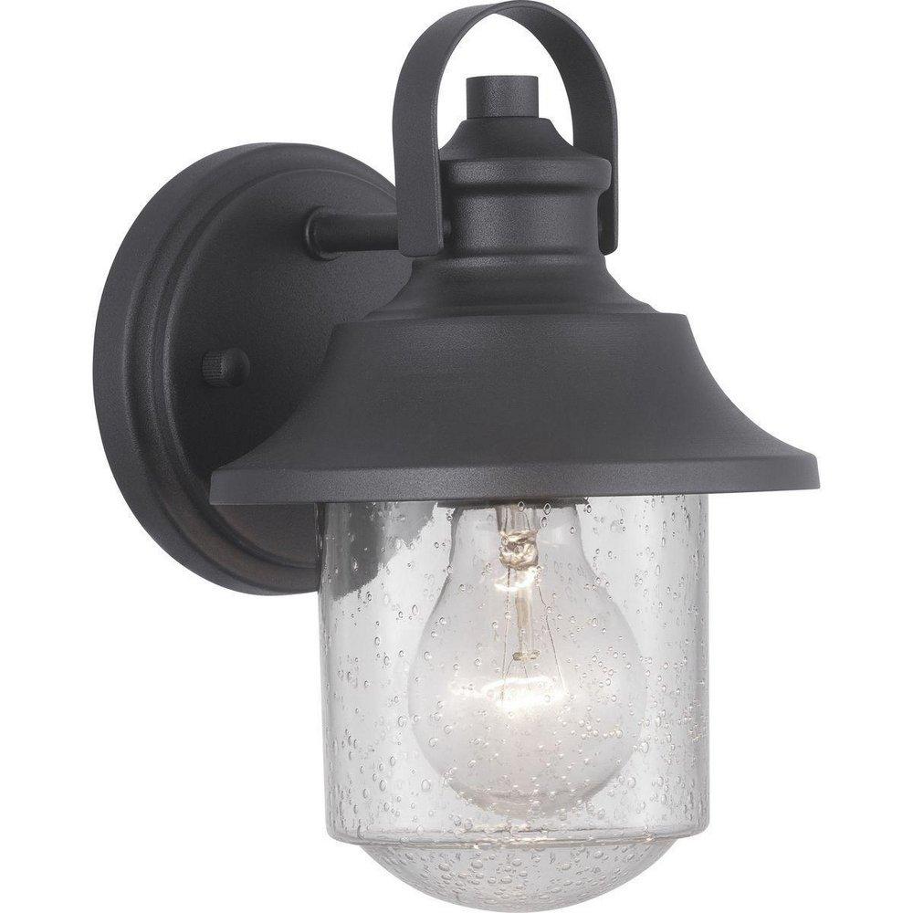 Progress Lighting Weldon 1-Light 60W Medium E-26 Incandescent 9in. Outdoor Wall Sconce in Black