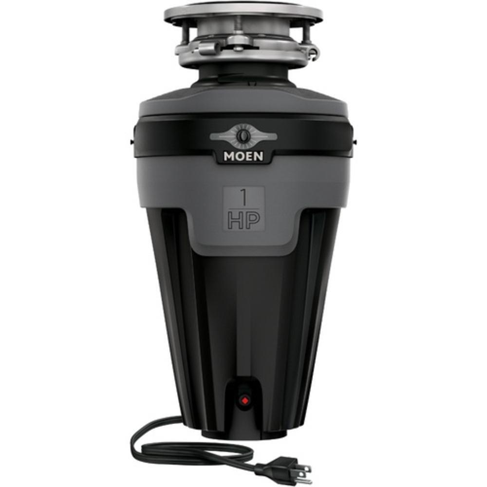 Moen EX Series 1 hp Continuous Feed Lighted Garbage Disposal with Pre-Installed Power Cord and SoundSHIELD Technology