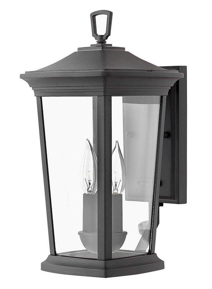 Hinkley Bromley 5W 2-Light 15-1/2 in. Outdoor Wall Sconce in Museum Black