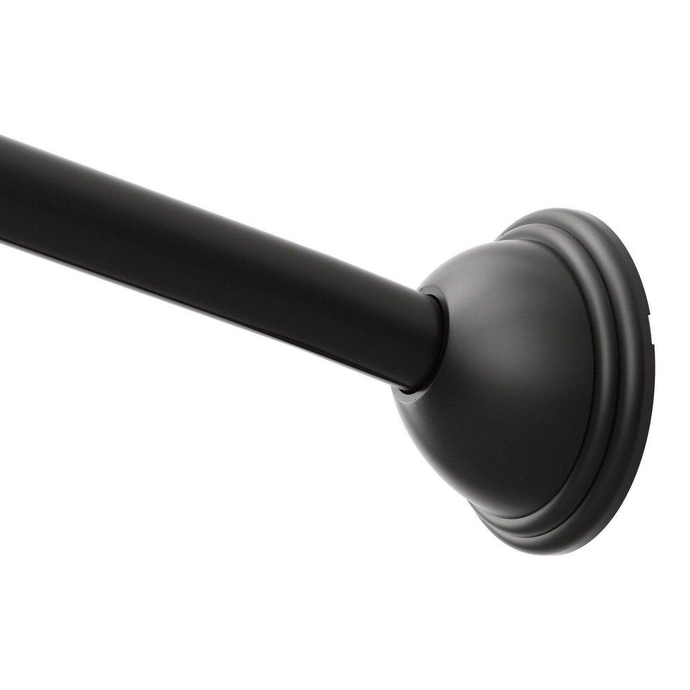 Moen Belfield™ 72 in. Wall Mount Curved Shower Rod in Matte Black