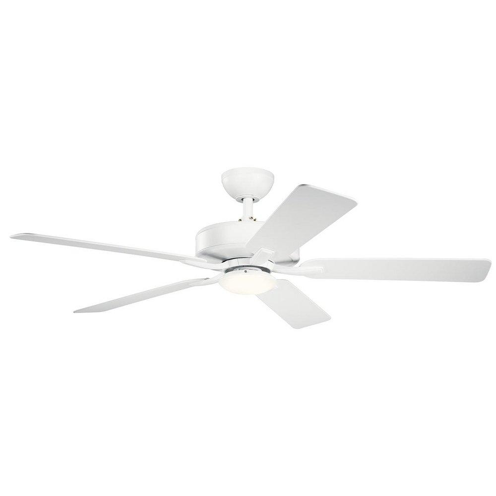 Kichler Lighting Basics Pro Designer 52W 1-Light 5-Blade LED Ceiling Fan in White