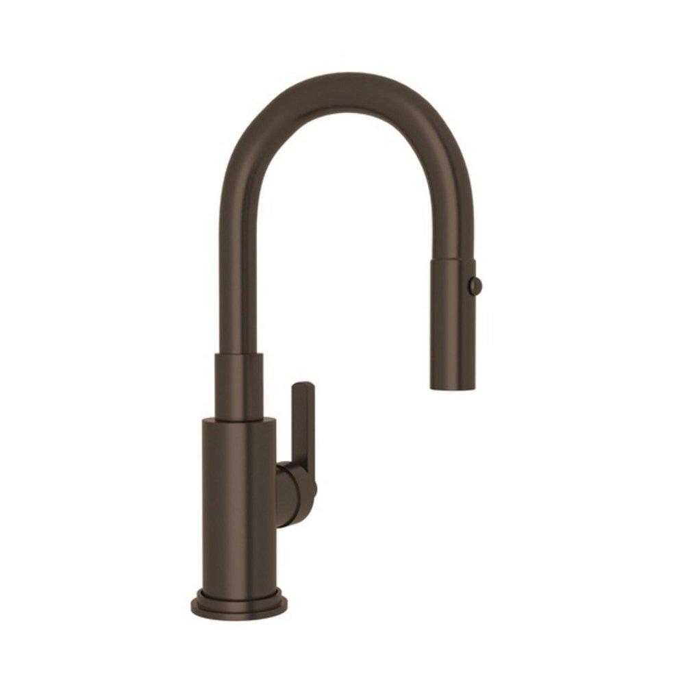 ROHL® Lombardia Single Handle Pull Down Bar Faucet in Tuscan Brass