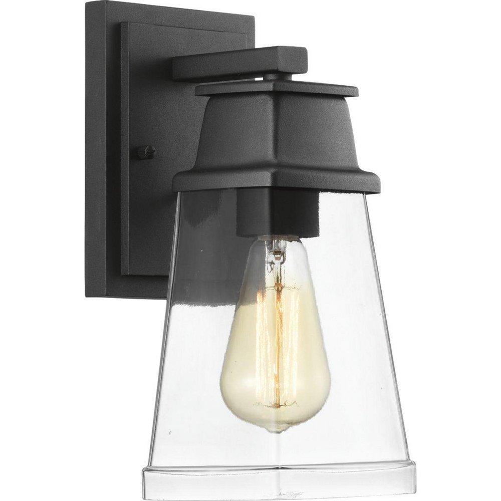Progress Lighting Greene Ridge 1-Light 100W Medium E-26 12 in. Outdoor Wall Sconce in Black