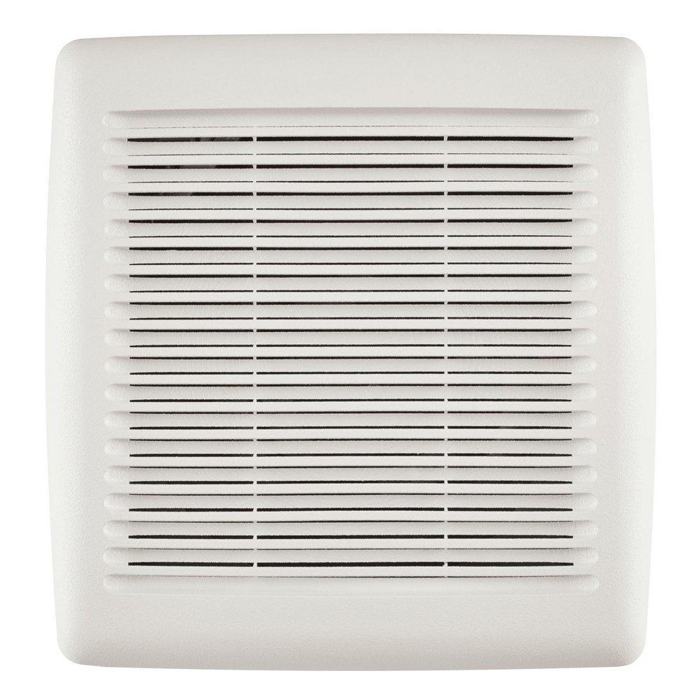 Broan-NuTone Flex Series™ 100 CFM Ceiling/Wall Mount Bathroom Exhaust Fan in White - Fan Only Finish Pack - 1.5 Sones - Energy Star Rated