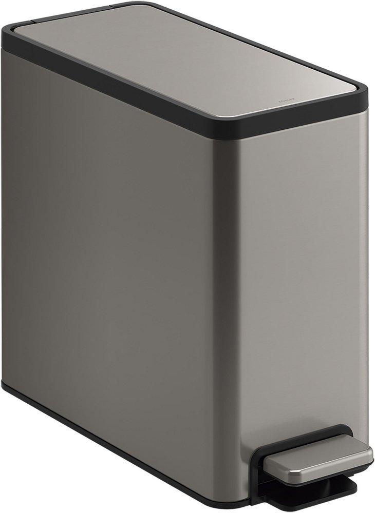 2.5 gal Slim Step Trash Can in Stainless Steel