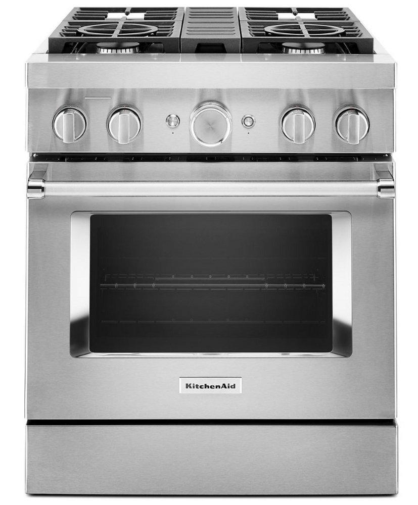 29-7/8 in. Gas 4-Burner Sealed Freestanding Range in Stainless Steel