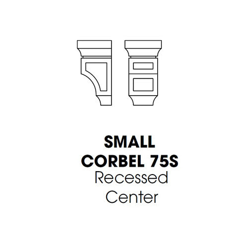 AW-CORBEL75S ( (AW-GW-TW-PW) Small Corbel Recessed Center 3.75"Wx3.5Dx6.6"H )
