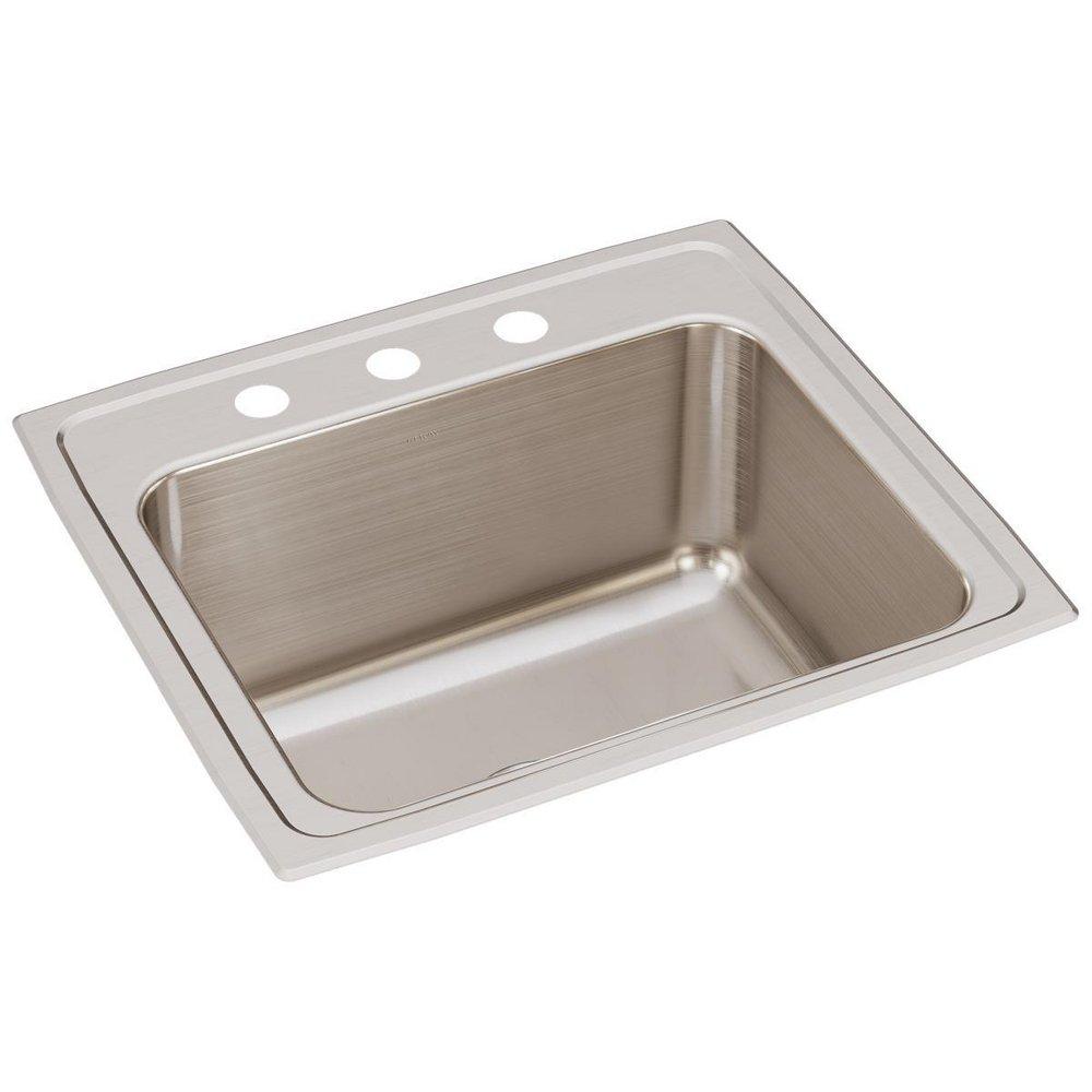 Elkay Lustertone® 22 in. Drop-in Stainless Steel Single Bowl Kitchen Sink in Lustrous Satin