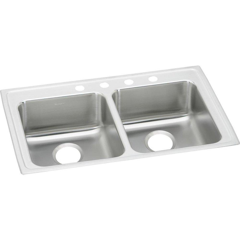 Elkay Lustertone® 29 in. Drop-in Stainless Steel Double Bowl Kitchen Sink in Lustrous Satin
