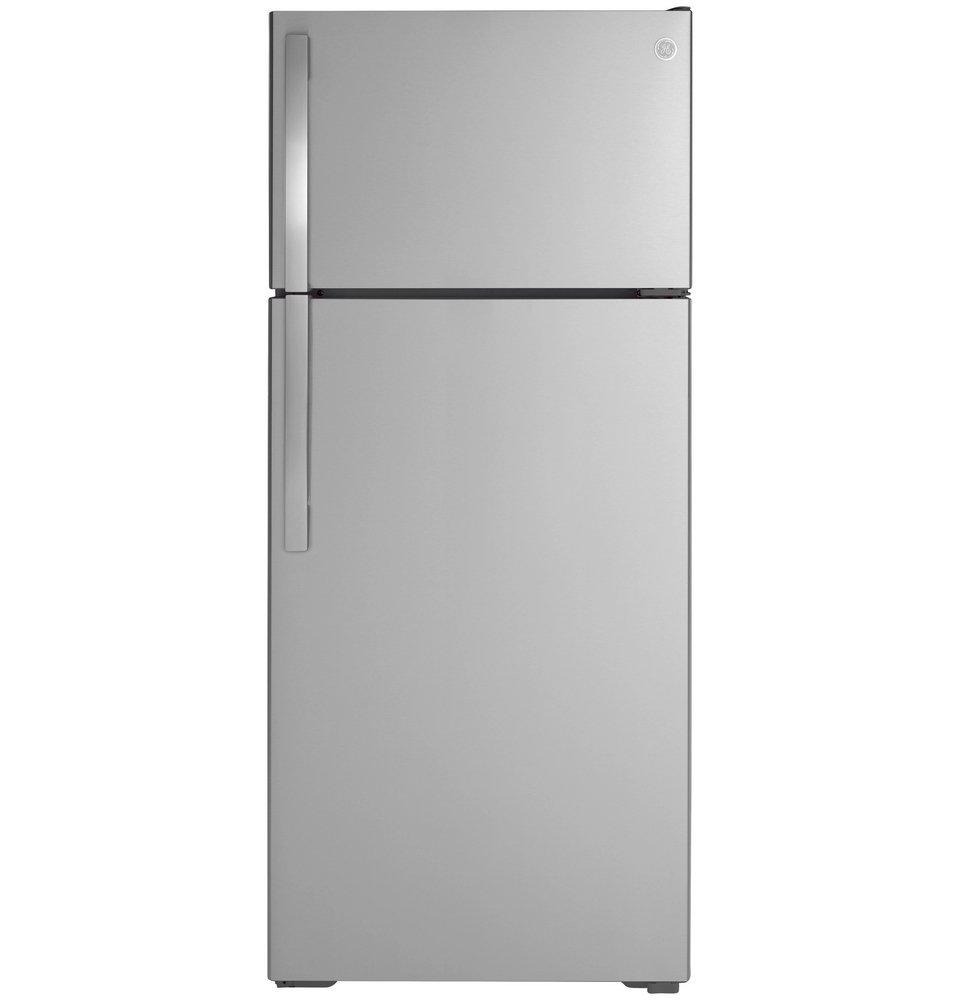 17.5 cu. ft. Top Mount Freezer Refrigerator in Stainless Steel