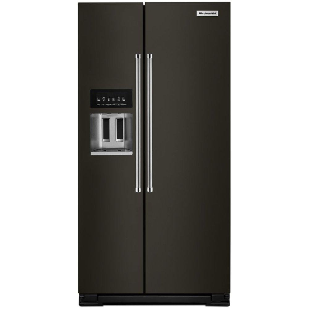 35-1/2 in. 24.8 cu. ft. Side-By-Side Refrigerator in PrintShield™ Black Stainless Steel