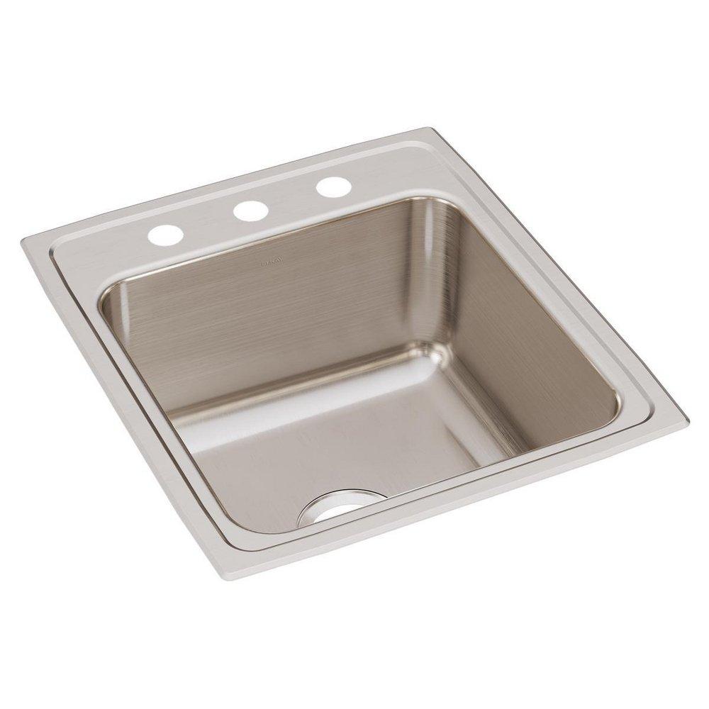 Elkay Lustertone® 19-1/2 in. Drop-in Stainless Steel Single Bowl Kitchen Sink in Lustrous Satin