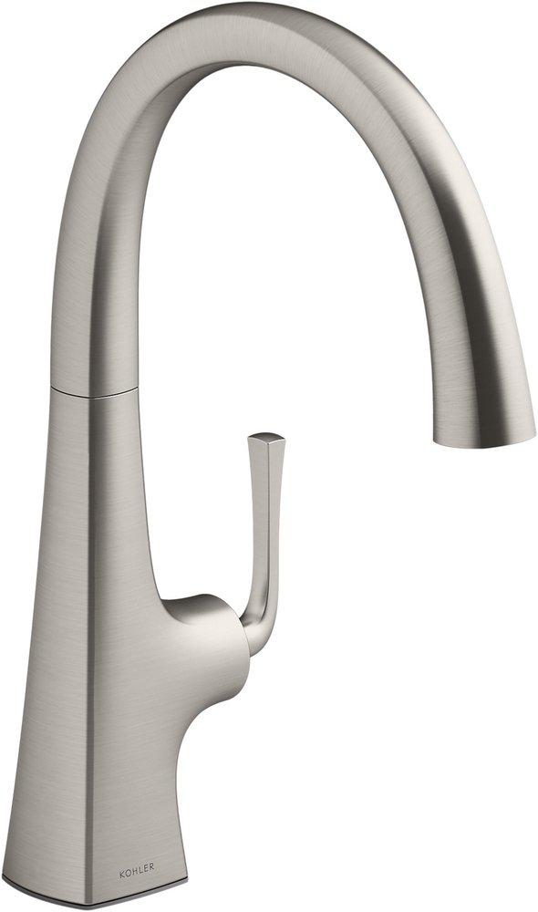 KOHLER Graze Single Handle Bar Faucet in Vibrant® Stainless