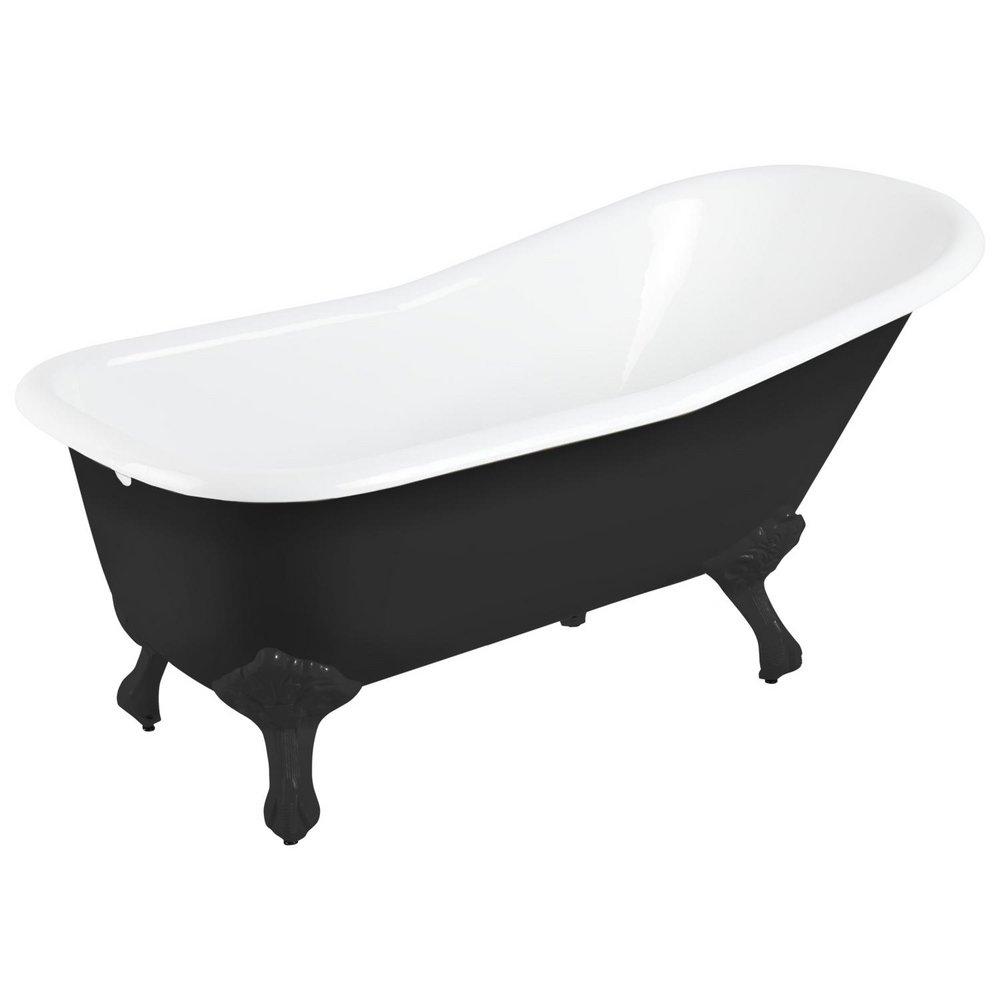 Signature Hardware Goodwin 66 x 29-1/2 in. Freestanding Bathtub End Drain in Black