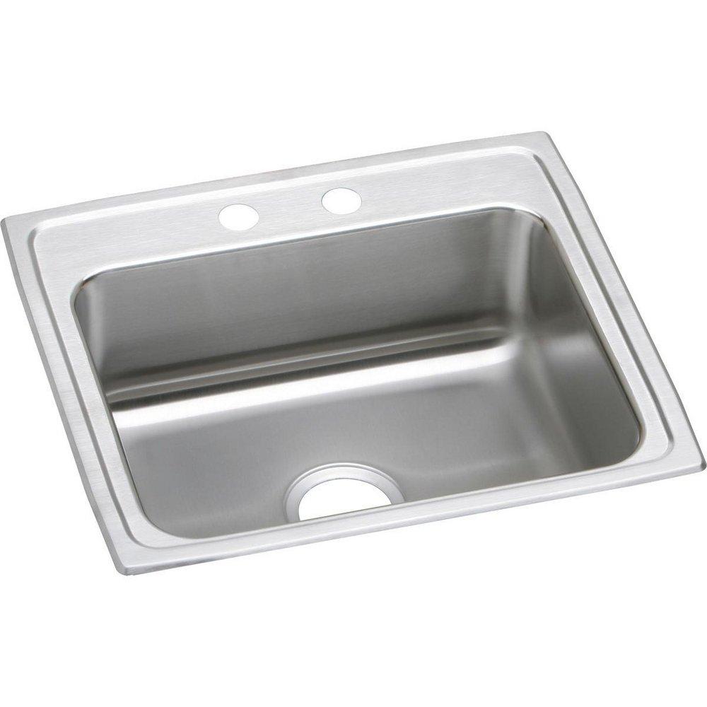 Elkay Lustertone® 22 in. Drop-in Stainless Steel Single Bowl Kitchen Sink in Lustrous Satin