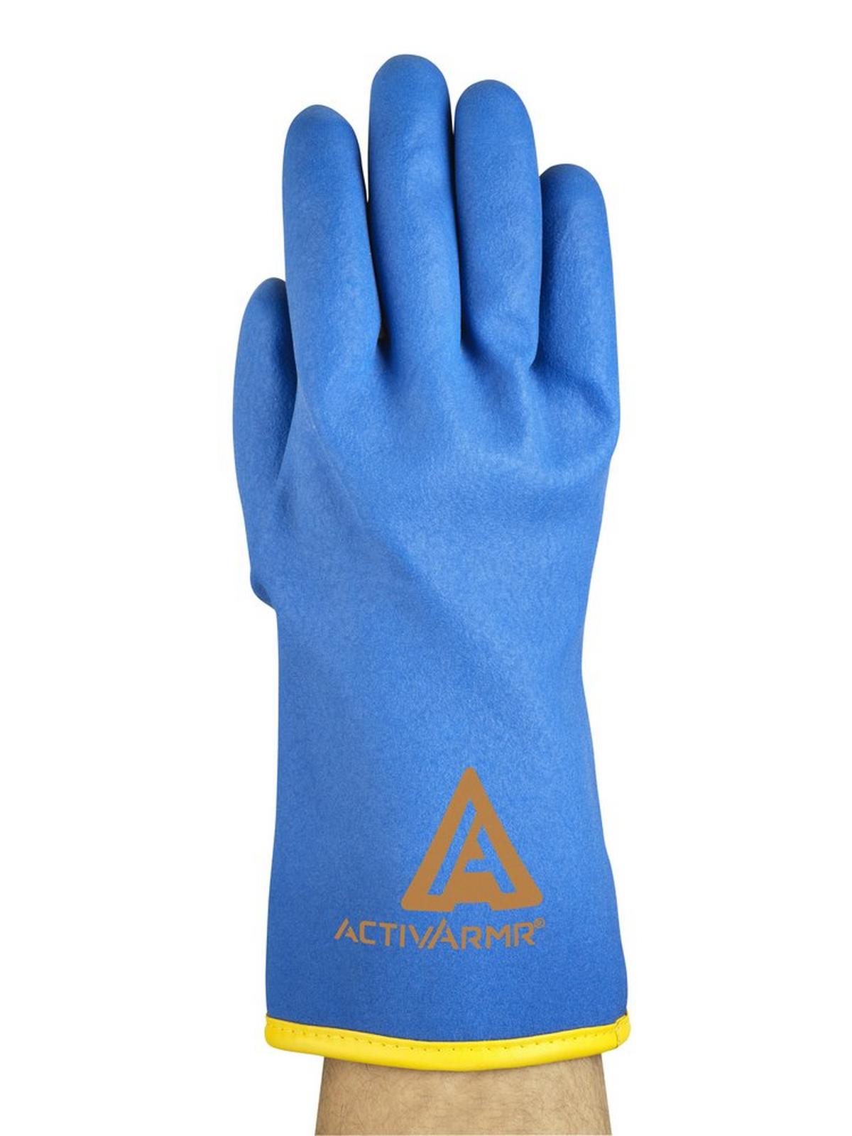 Ansell Occupational Healthcare ActivArmr® Size 9 PVC Coated Gloves in Blue