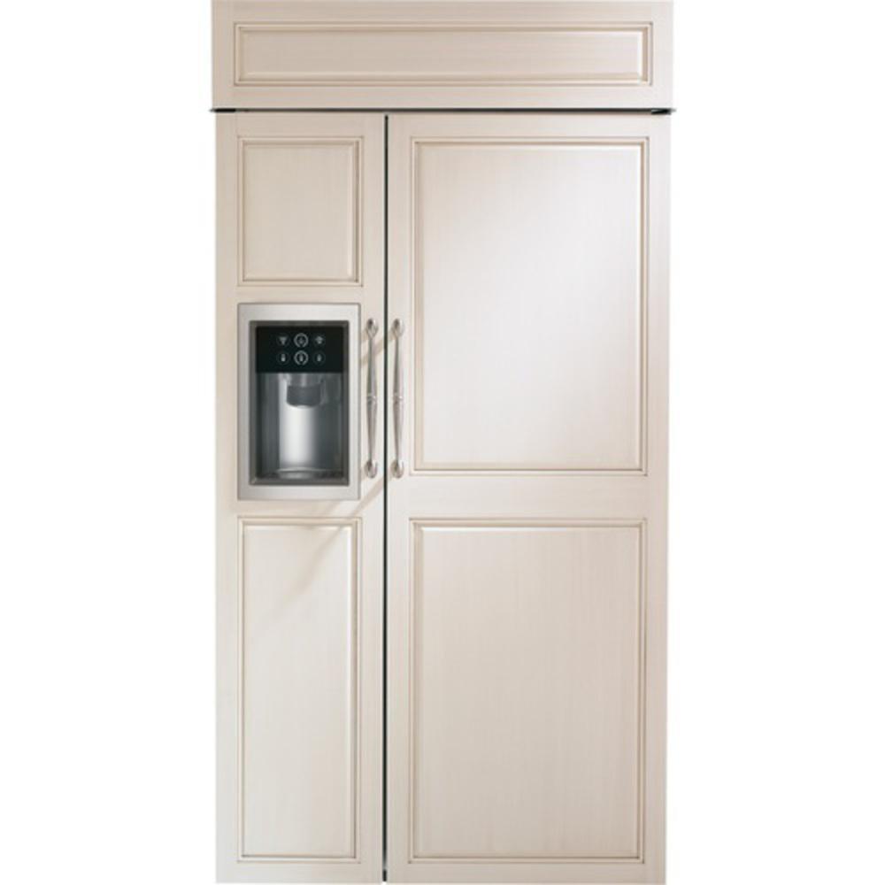 42 in. 25 cu. ft. Side-By-Side Refrigerator in Custom Panel