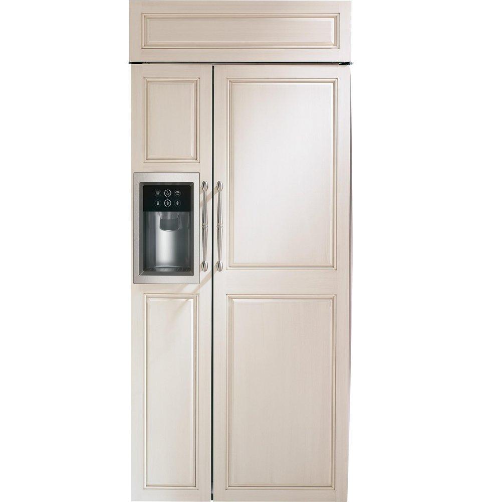 36 in. 20.4 cu. ft. Side-By-Side Refrigerator in Custom Panel